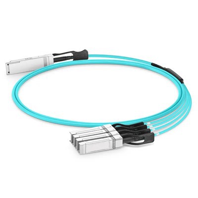 100g QSFP28 till 4x25G SFP28 AOC 100G QSFP28 Aktiv optisk kabel CE FCC 1-100 M