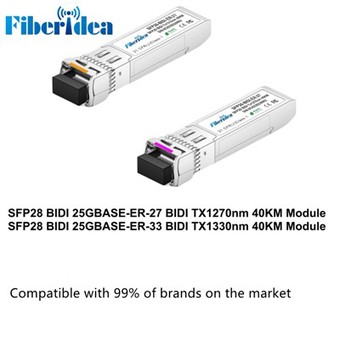 25G   SFP28   Bidi   TX1270/RX1330nm   40km   LC   DDM